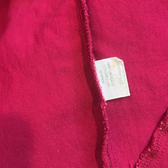 Porto San Francisco Magenta Pink Asymmetrical Midi Shift Dress Size 2 - Picture 7 of 10